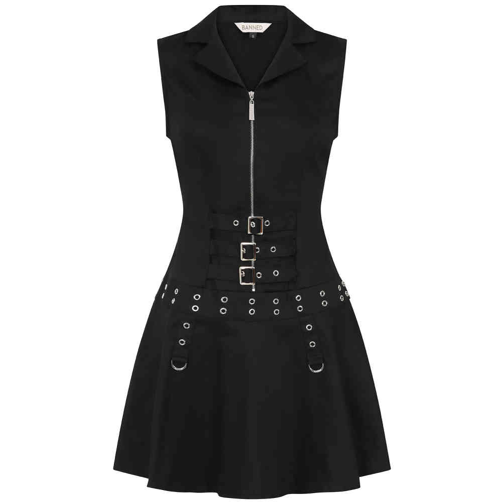 Banned - Astrid Kurzes Kleid - Schwarz